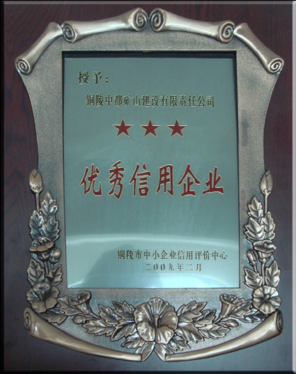 铜陵市优秀信用企业