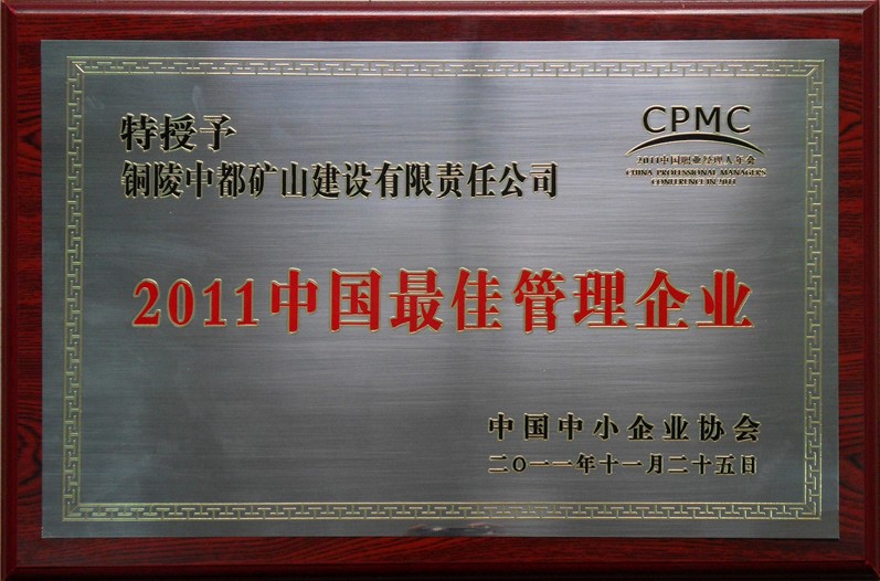 2011中国最佳管理企业